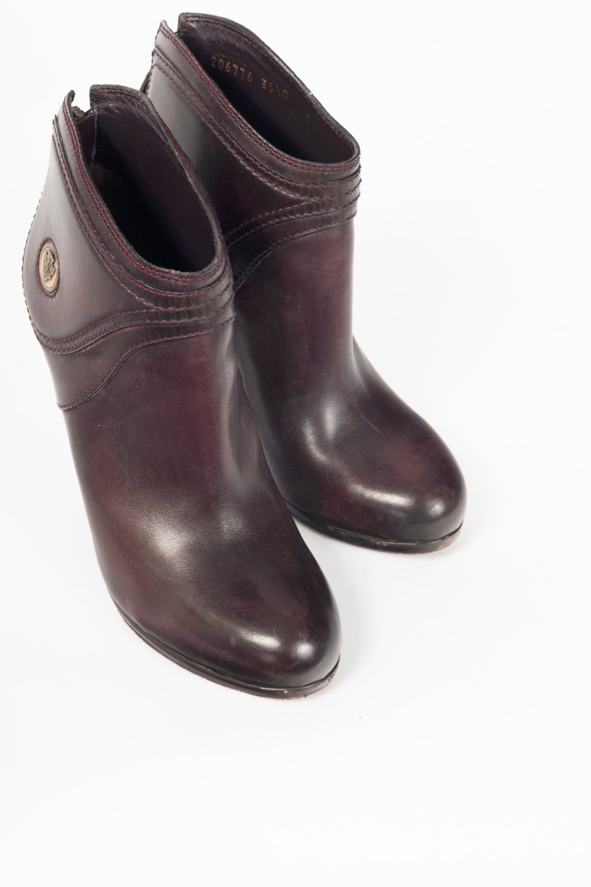 Gucci Diana Eggplant Betis Calf Hysteria Booties