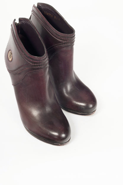 Gucci Diana Eggplant Betis Calf Hysteria Booties