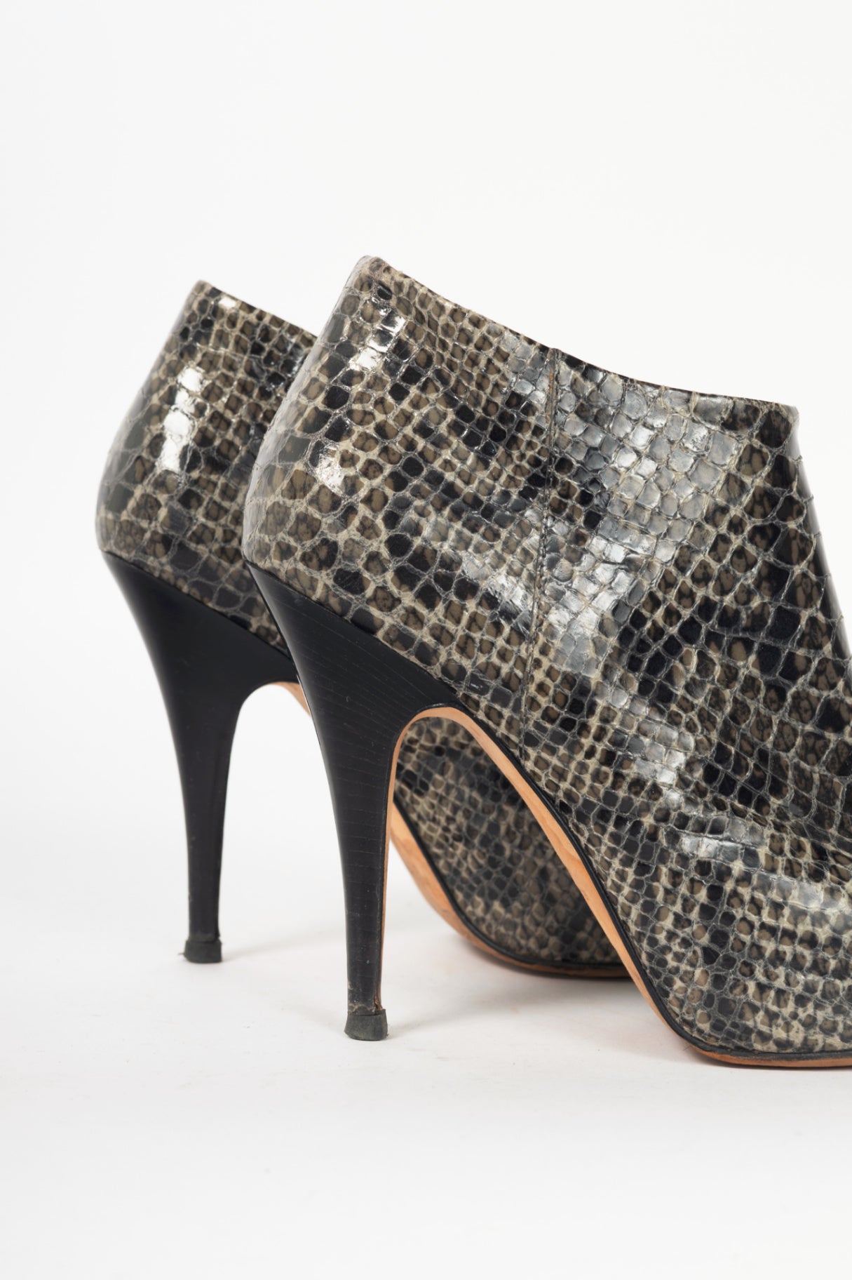 Giuseppe Zanotti Viv 100 Cenere Python Booties