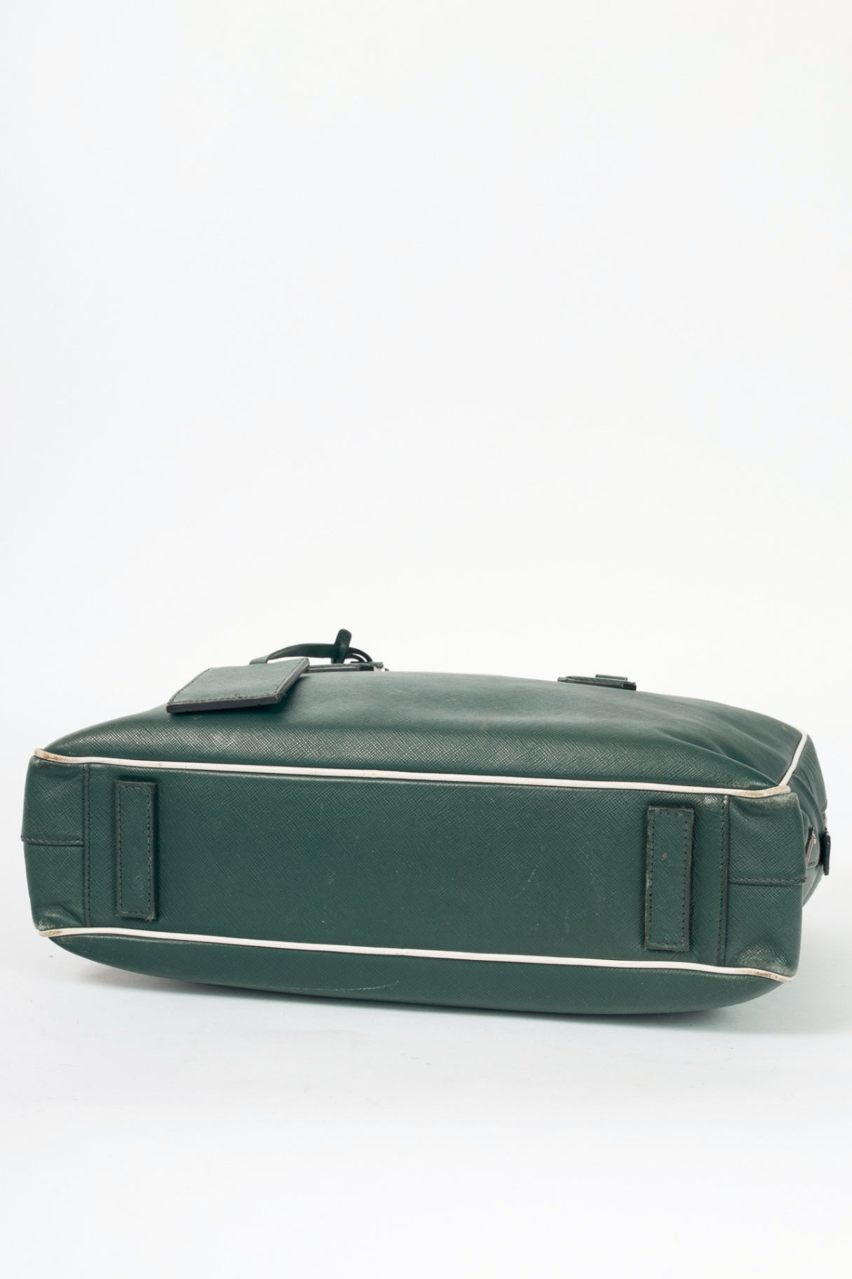 Prada Green Saffiano Leather Briefcase