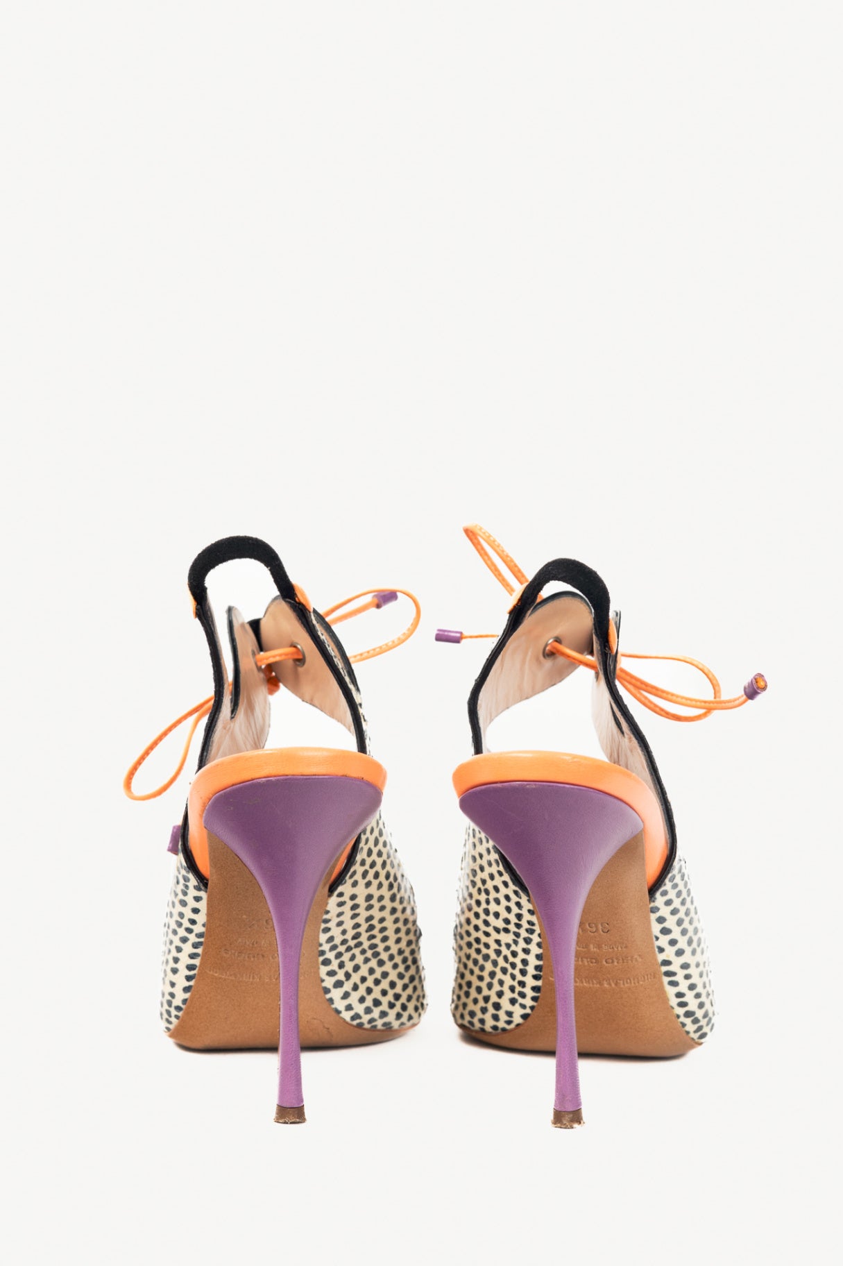 Nicholas Kirkwood PS13 White & Black Dotted Elaphe Sandals