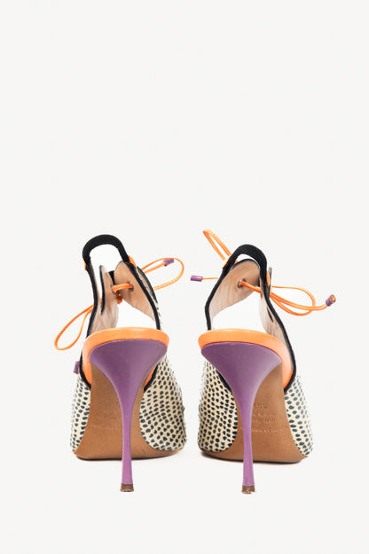 Nicholas Kirkwood PS13 White & Black Dotted Elaphe Sandals