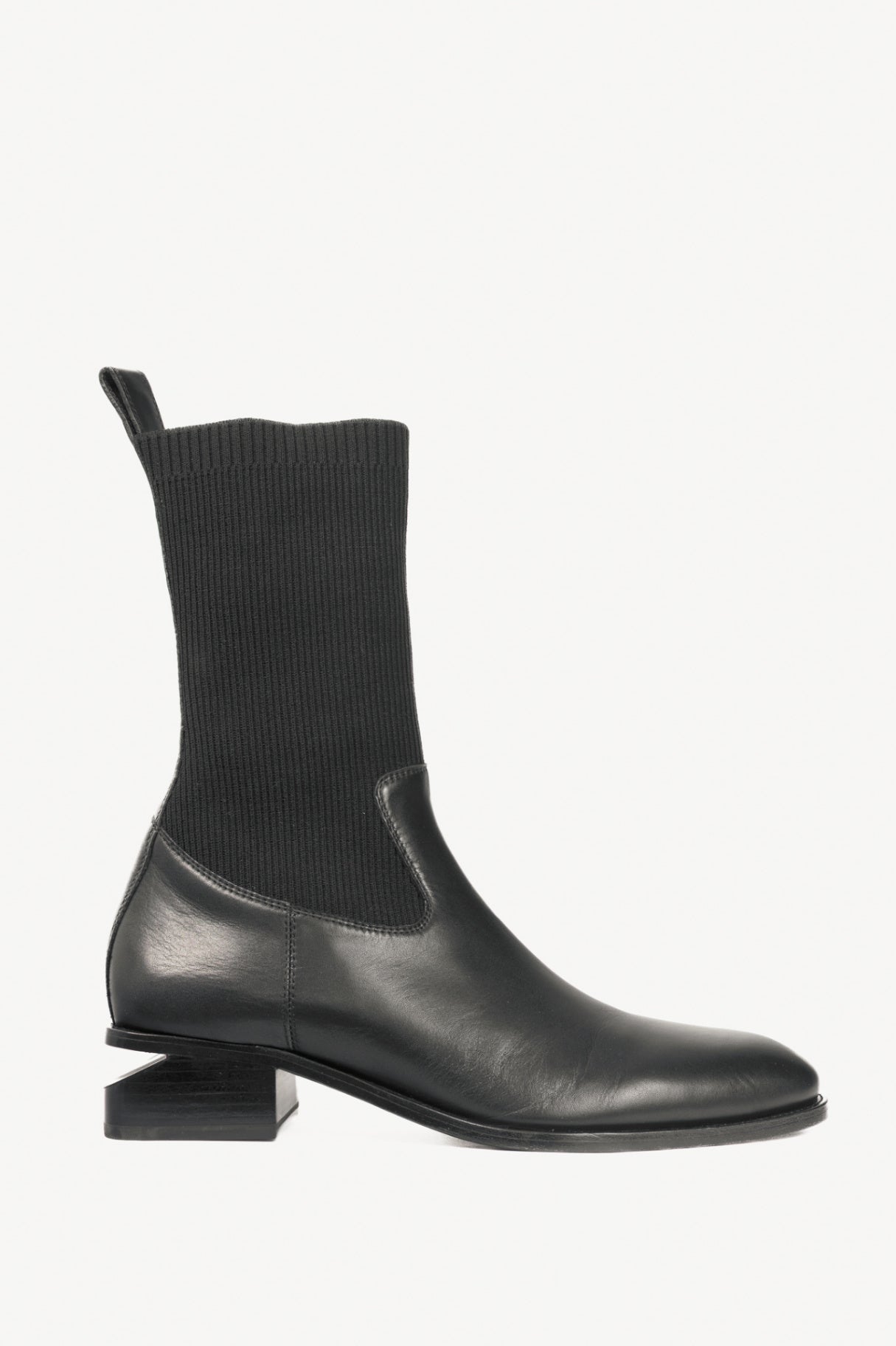 Alexander Wang Kane Black Leather Sock Boots