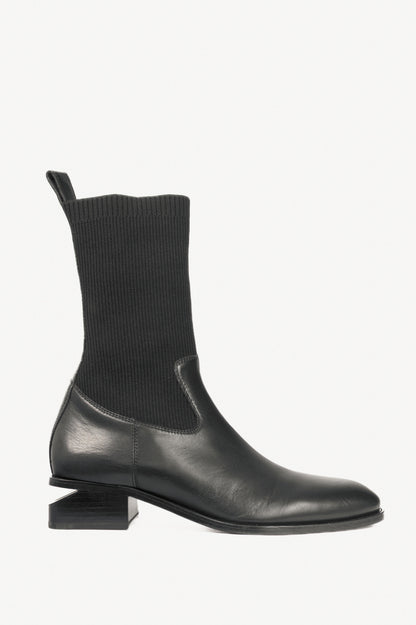 Alexander Wang Kane Black Leather Sock Boots