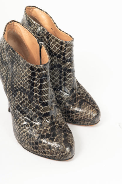 Giuseppe Zanotti Viv 100 Cenere Python Booties