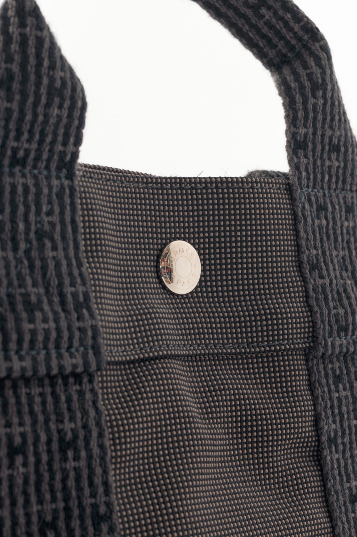 Hermes Herline Graphite Canvas H-Tape Backpack