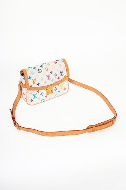 Louis Vuitton Sologne White Multicolore Monogram Studded Crossbody