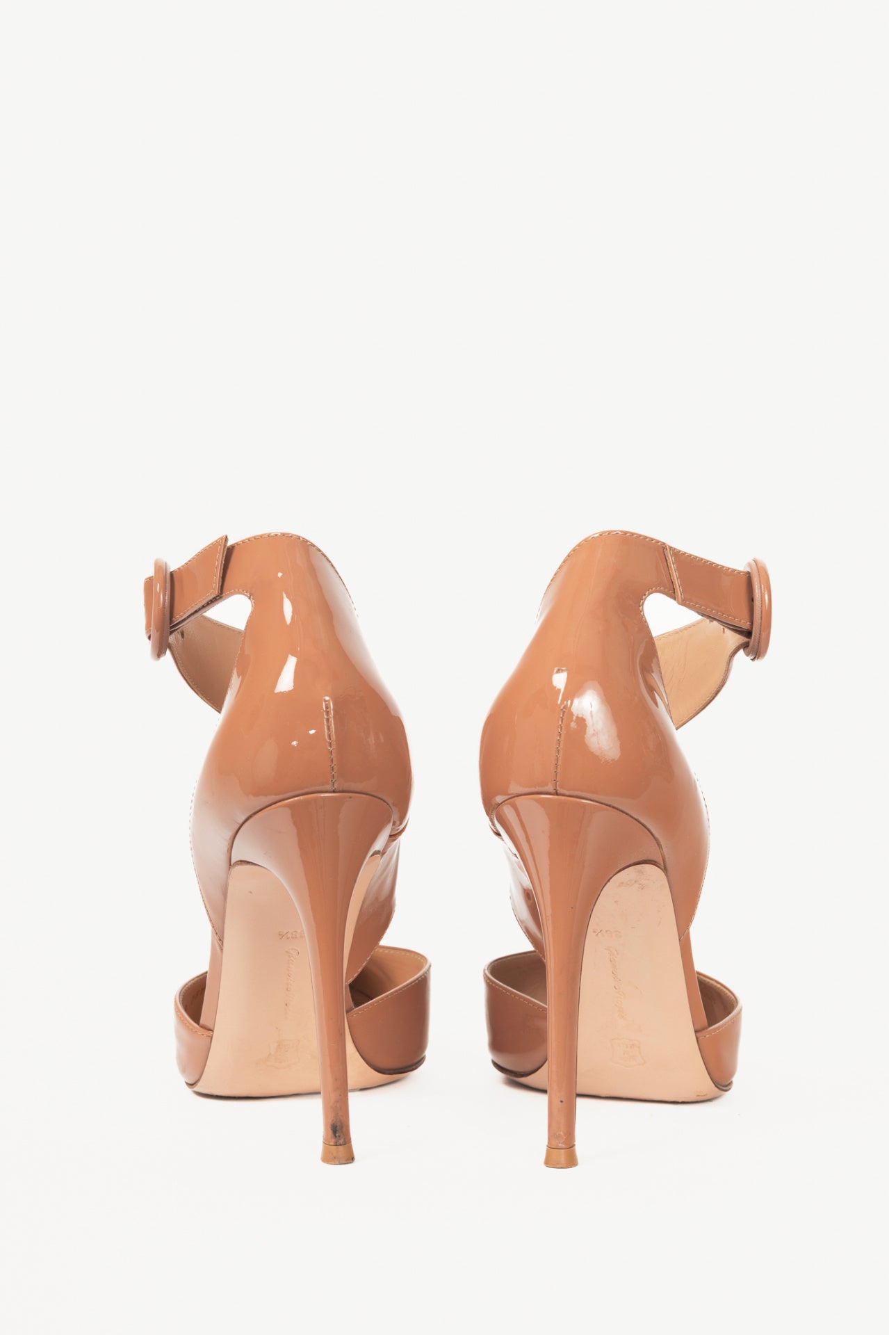 Gianvito Rossi Nude Patent D'orsay Pointed-Toe Pumps