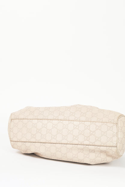 Gucci Sukey Guccissima Beige Leather Tote 