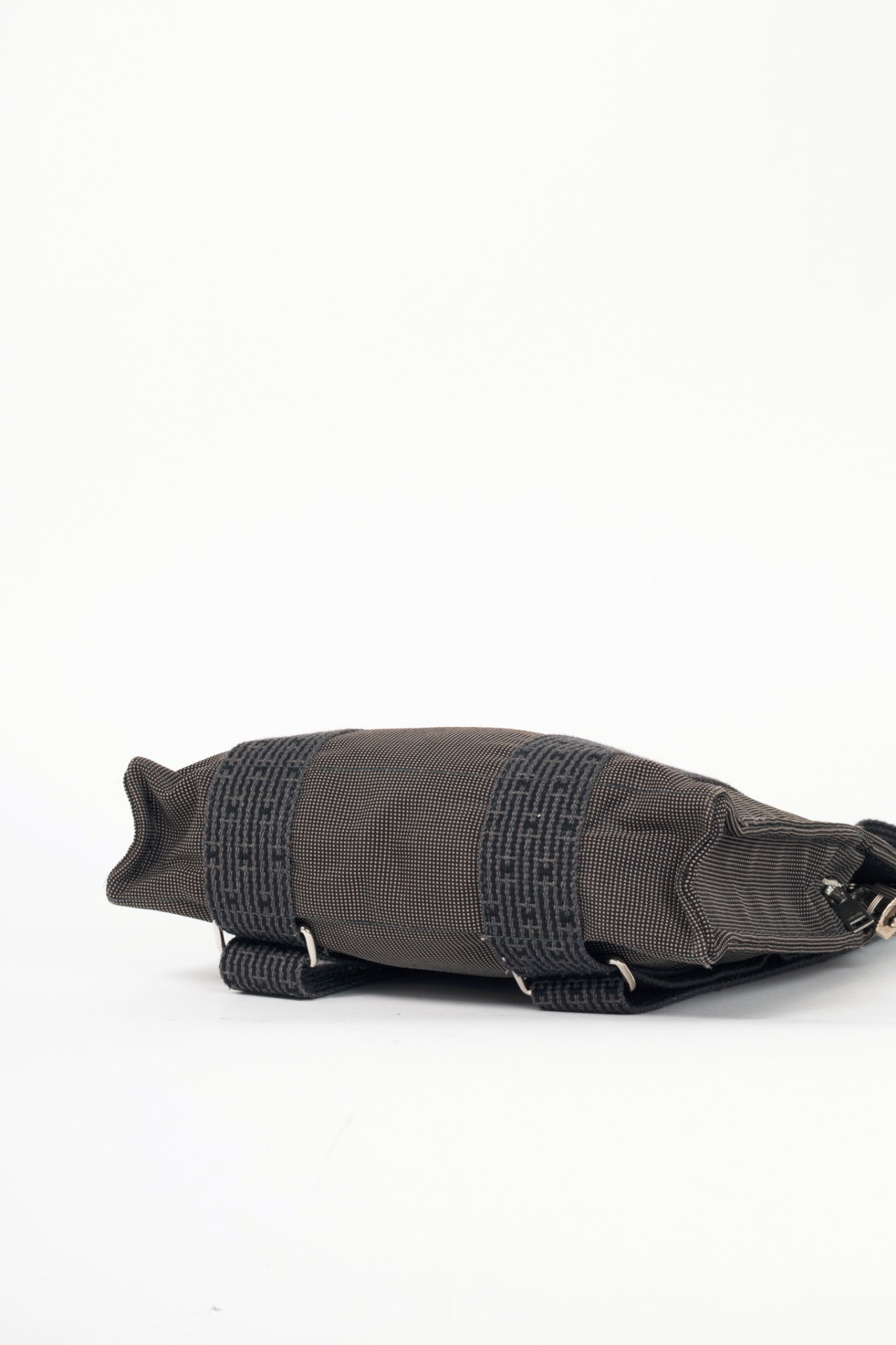 Hermes Herline Graphite Canvas H-Tape Backpack