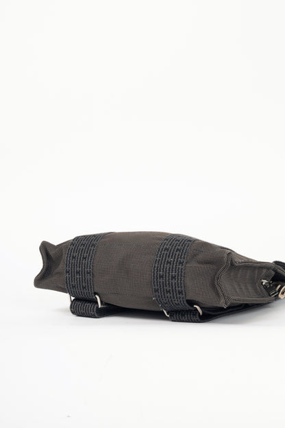 Hermes Herline Graphite Canvas H-Tape Backpack
