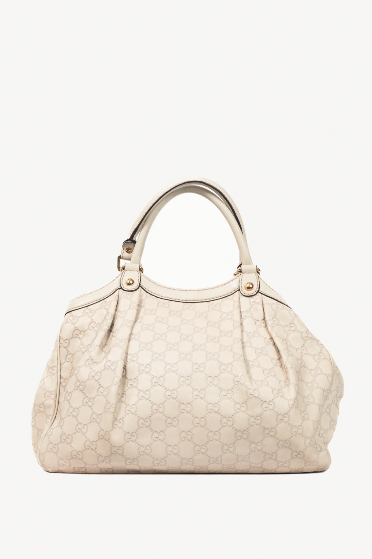 Gucci Sukey Guccissima Beige Leather Tote 