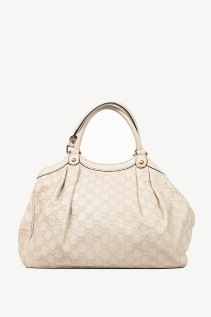 Gucci Sukey Guccissima Beige Leather Tote 