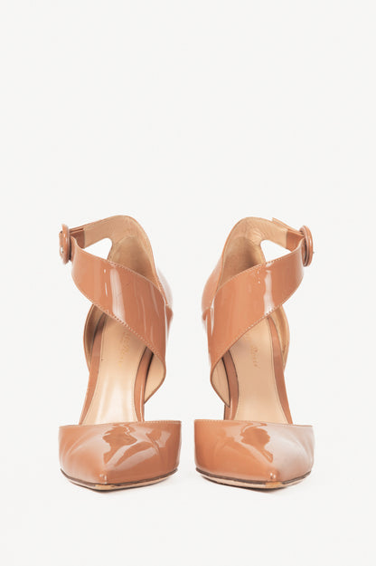 Gianvito Rossi Nude Patent D'orsay Pointed-Toe Pumps