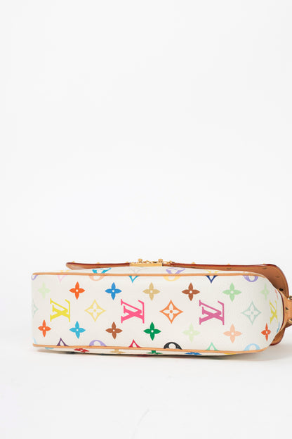 Louis Vuitton Sologne White Multicolore Monogram Studded Crossbody