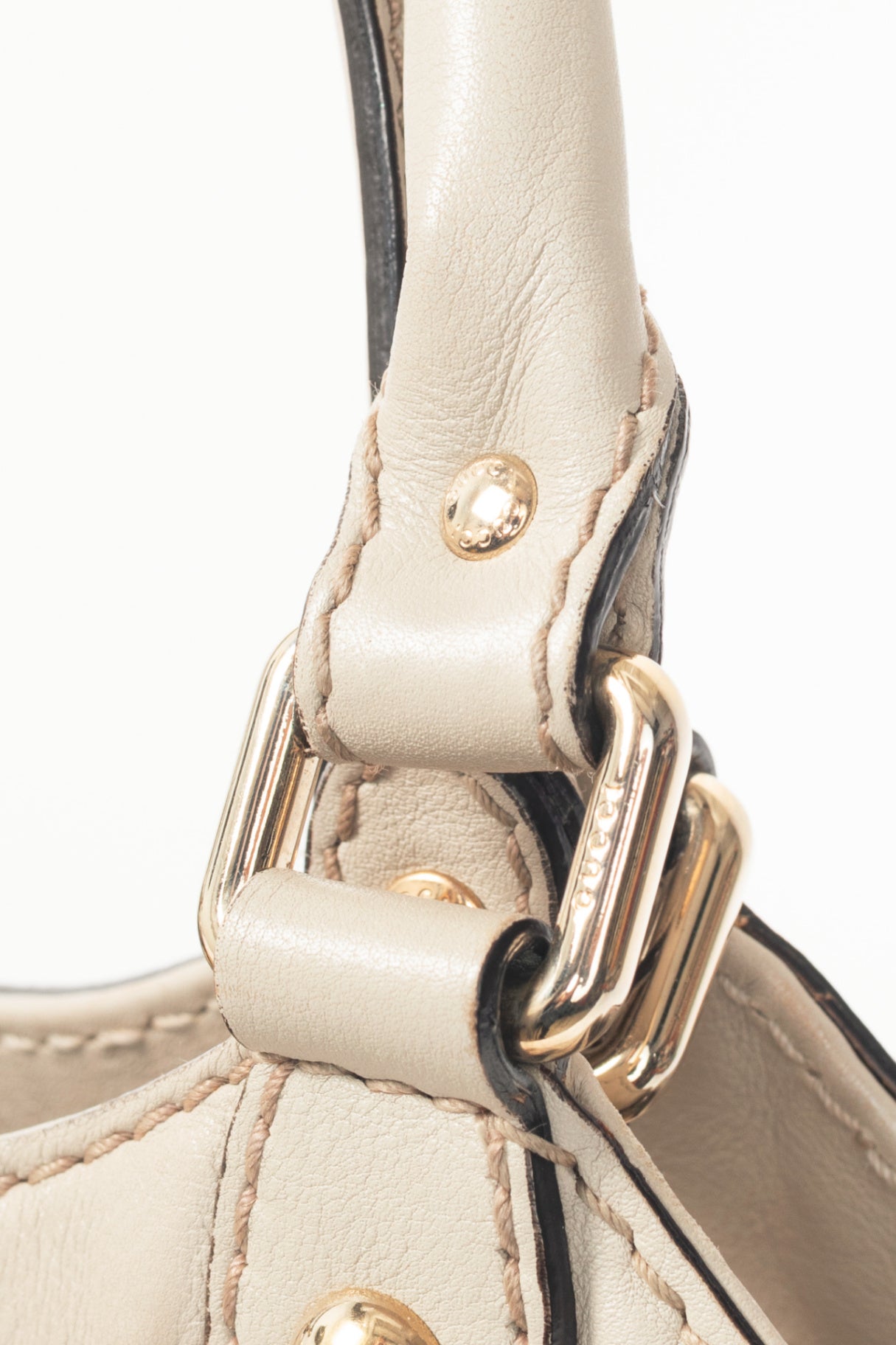 Gucci Sukey Guccissima Beige Leather Tote 