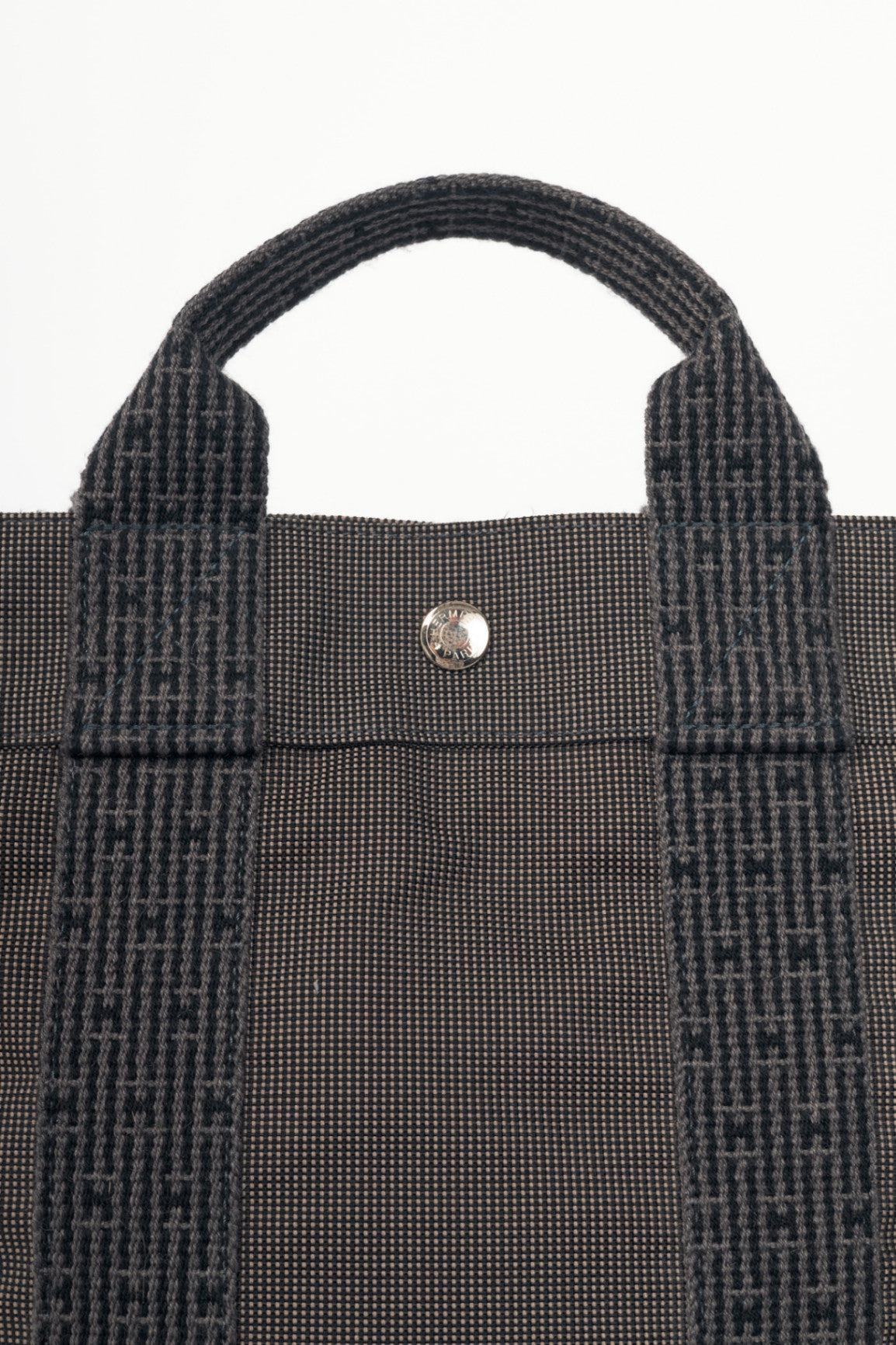 Hermes Herline Graphite Canvas H-Tape Backpack