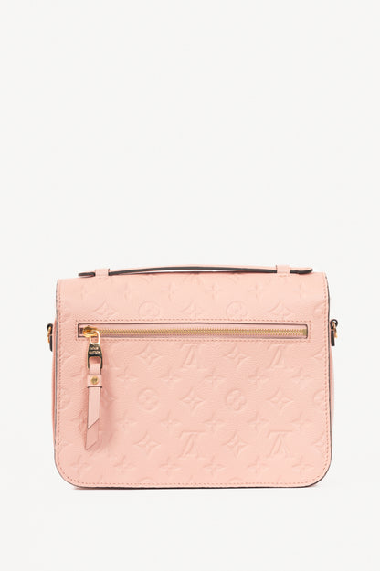 Louis Vuitton Pochette Metis MM Rose Poudre Monogram Empreinte Satchel 