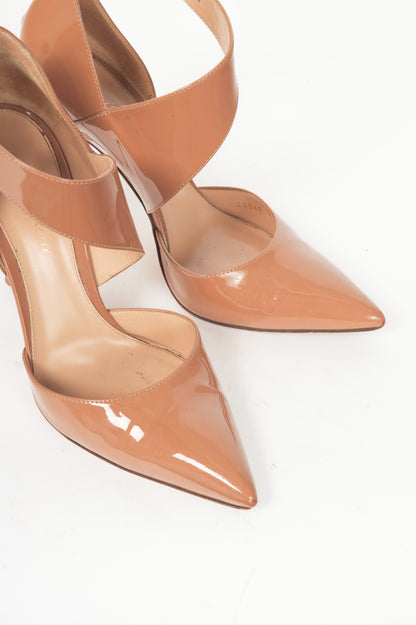 Gianvito Rossi Nude Patent D'orsay Pointed-Toe Pumps
