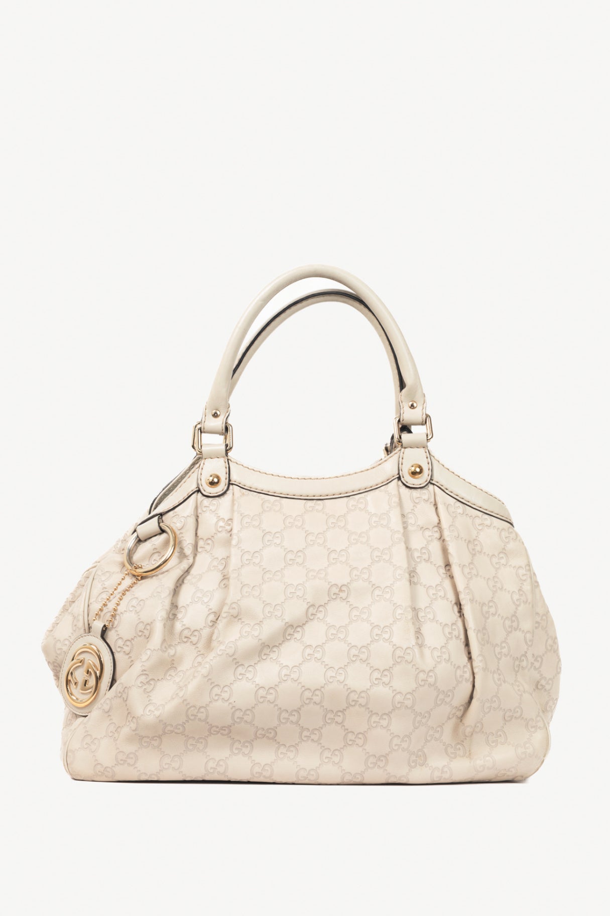 Gucci Sukey Guccissima Beige Leather Tote 