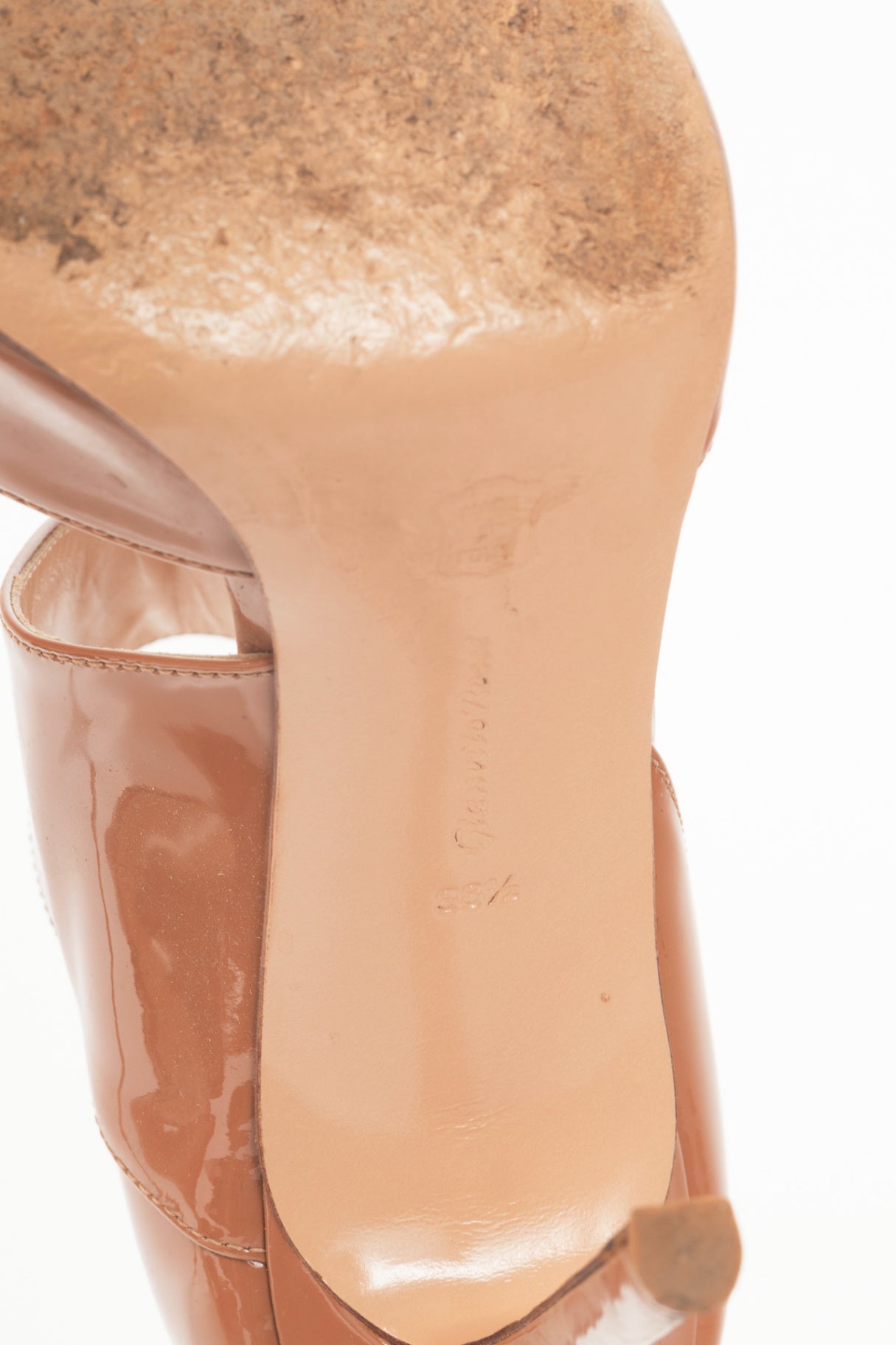 Gianvito Rossi Nude Patent D'orsay Pointed-Toe Pumps