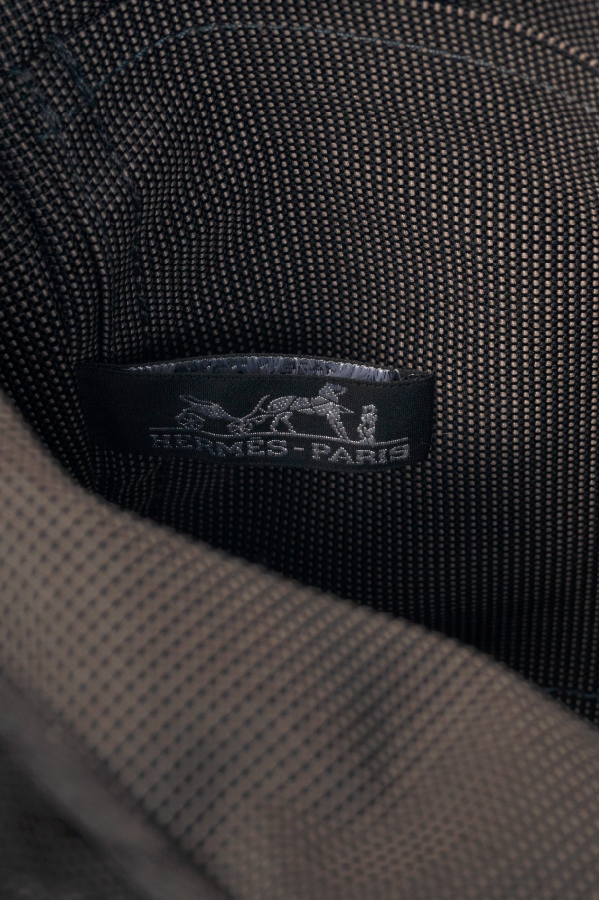 Hermes Herline Graphite Canvas H-Tape Backpack