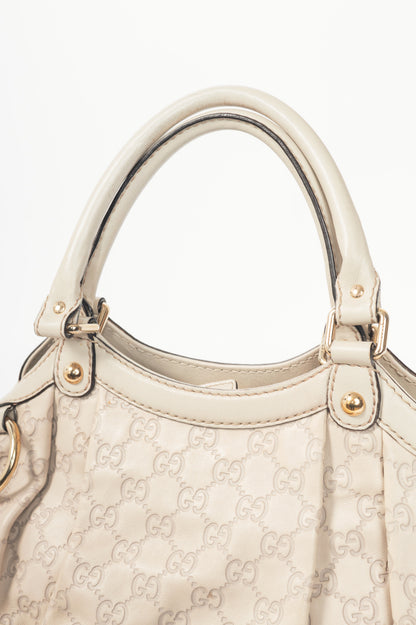 Gucci Sukey Guccissima Beige Leather Tote 