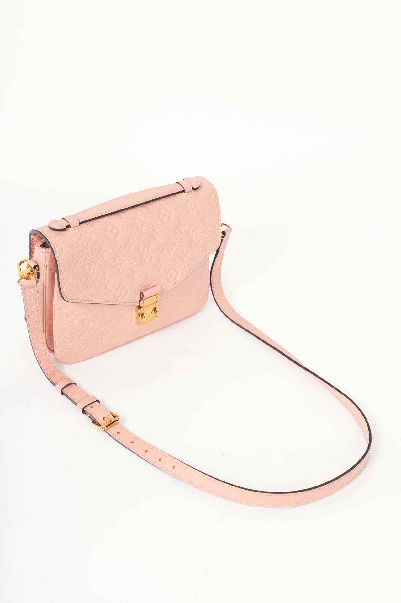 Louis Vuitton Pochette Metis MM Rose Poudre Monogram Empreinte Satchel 