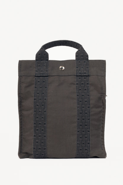Hermes Herline Graphite Canvas H-Tape Backpack