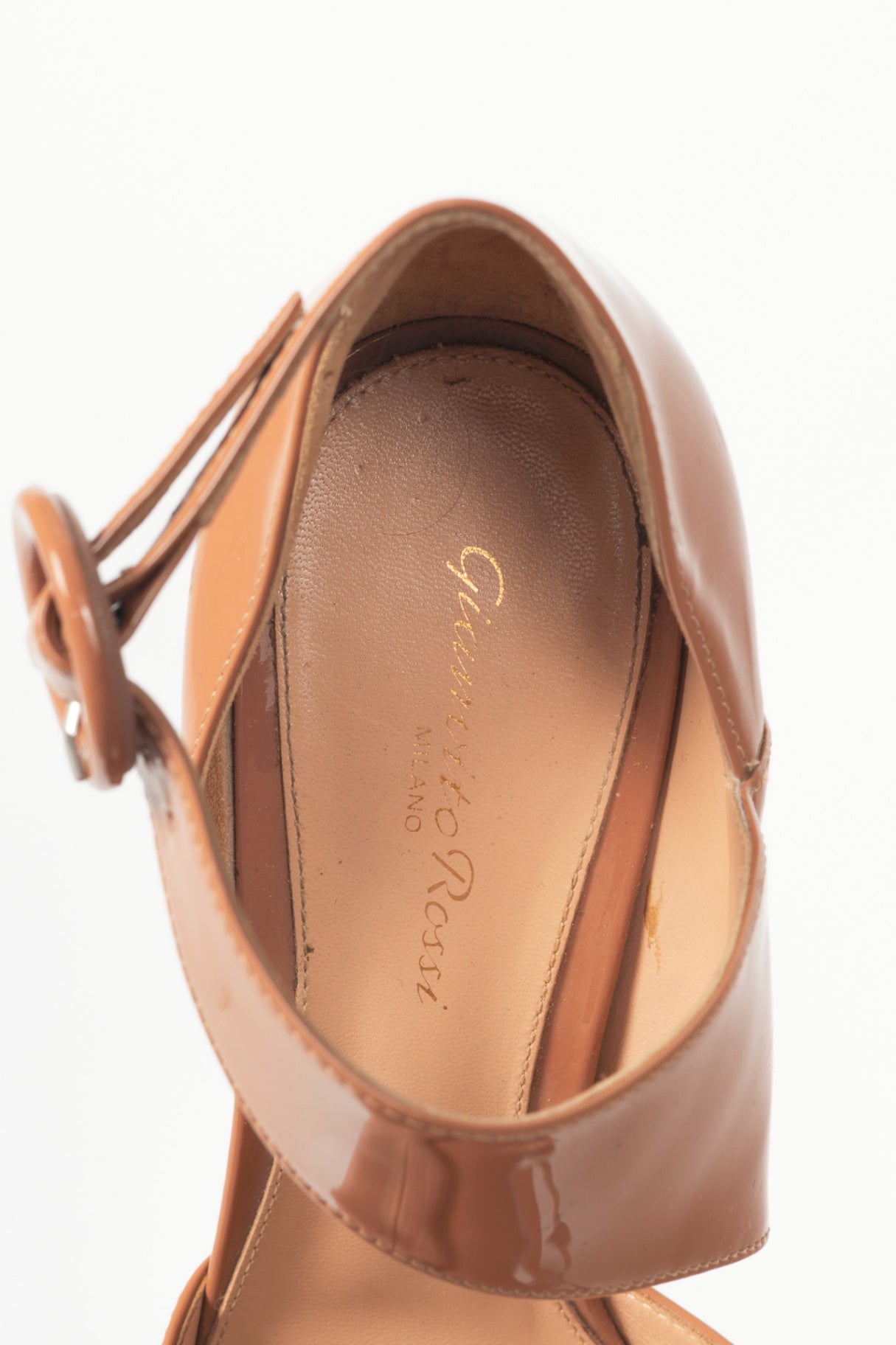 Gianvito Rossi Nude Patent D'orsay Pointed-Toe Pumps