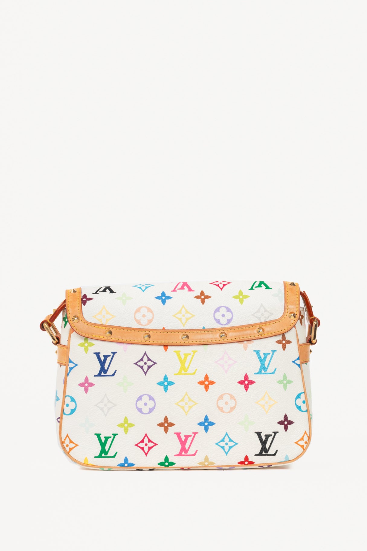 Louis Vuitton Sologne White Multicolore Monogram Studded Crossbody
