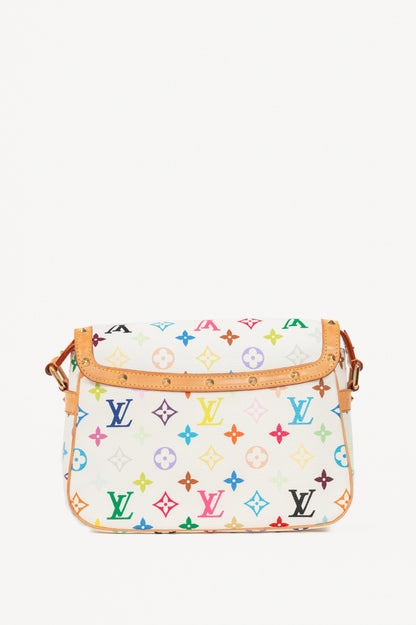 Louis Vuitton Sologne White Multicolore Monogram Studded Crossbody