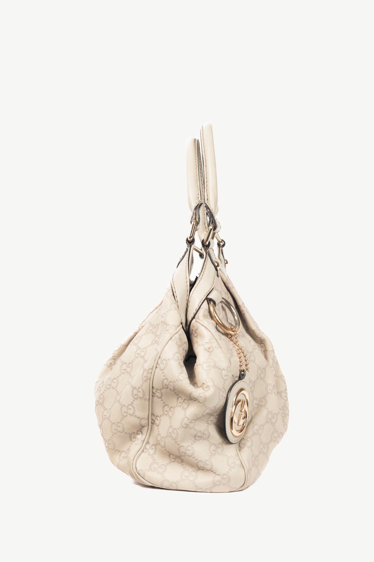 Gucci Sukey Guccissima Beige Leather Tote 