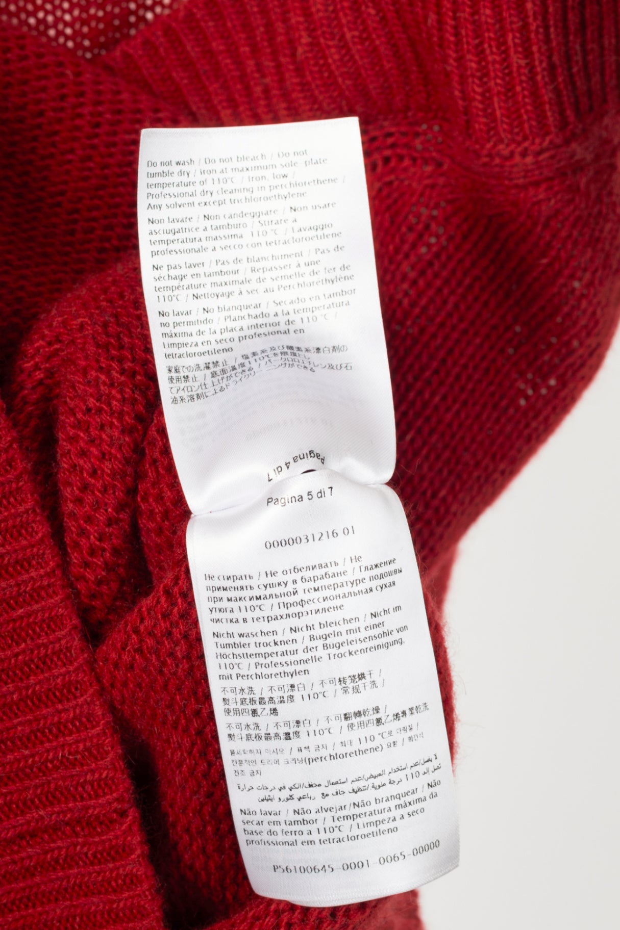 Red Valentino Red Wool-Knit Bow Off-Shoulder Sweater
