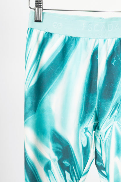 Escada Sport Eprint & Eprinta "Fantasy" Teal Abstract-Print Activewear Set