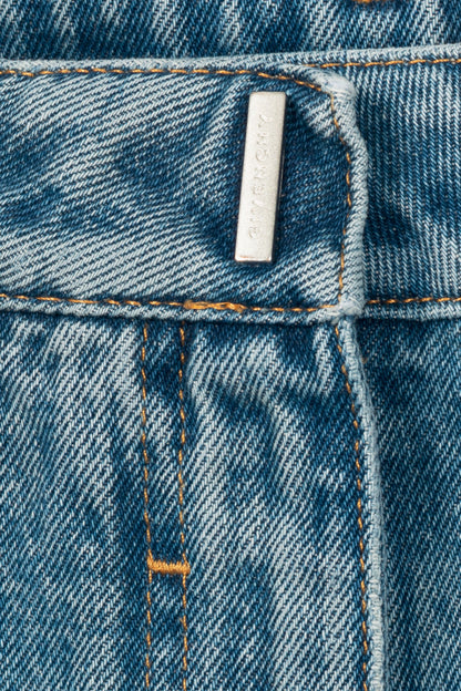 Givenchy Blue Oversized Stitched-Detail Jeans
