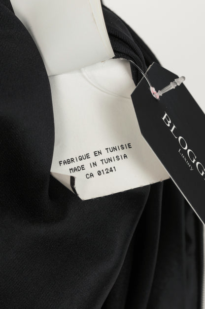 Boutique Moschino Black Wool-Crepe Crystal-Embellished Sheath Dress