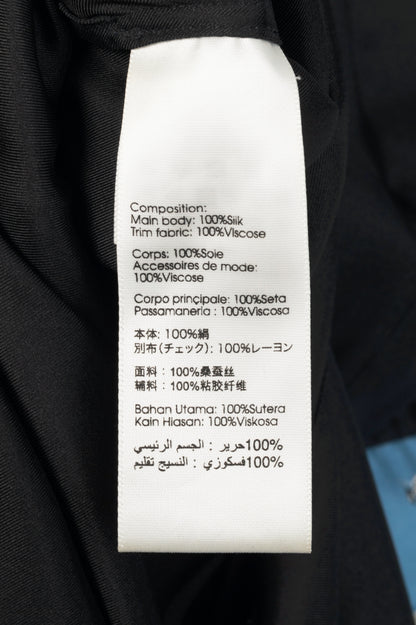 3.1 Phillip Lim Black Silk-Satin Patchwork Shirt Dress