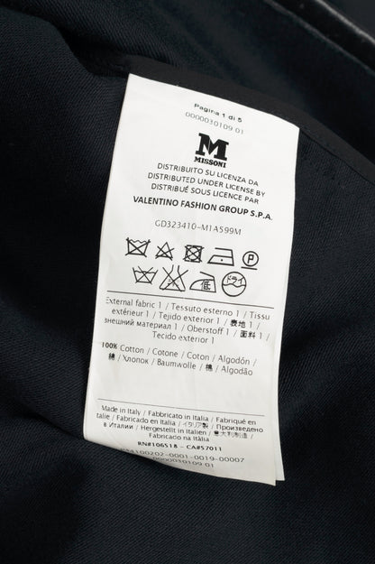 M by Missoni Black Cotton-Twill Mesh & Leather-Trim Moto Jacket