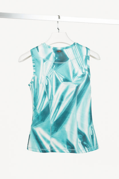 Escada Sport Eprint & Eprinta "Fantasy" Teal Abstract-Print Activewear Set