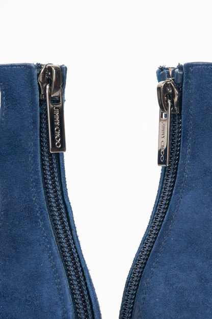 Jimmy Choo Ren 35 Pacific Suede Cage Sandals