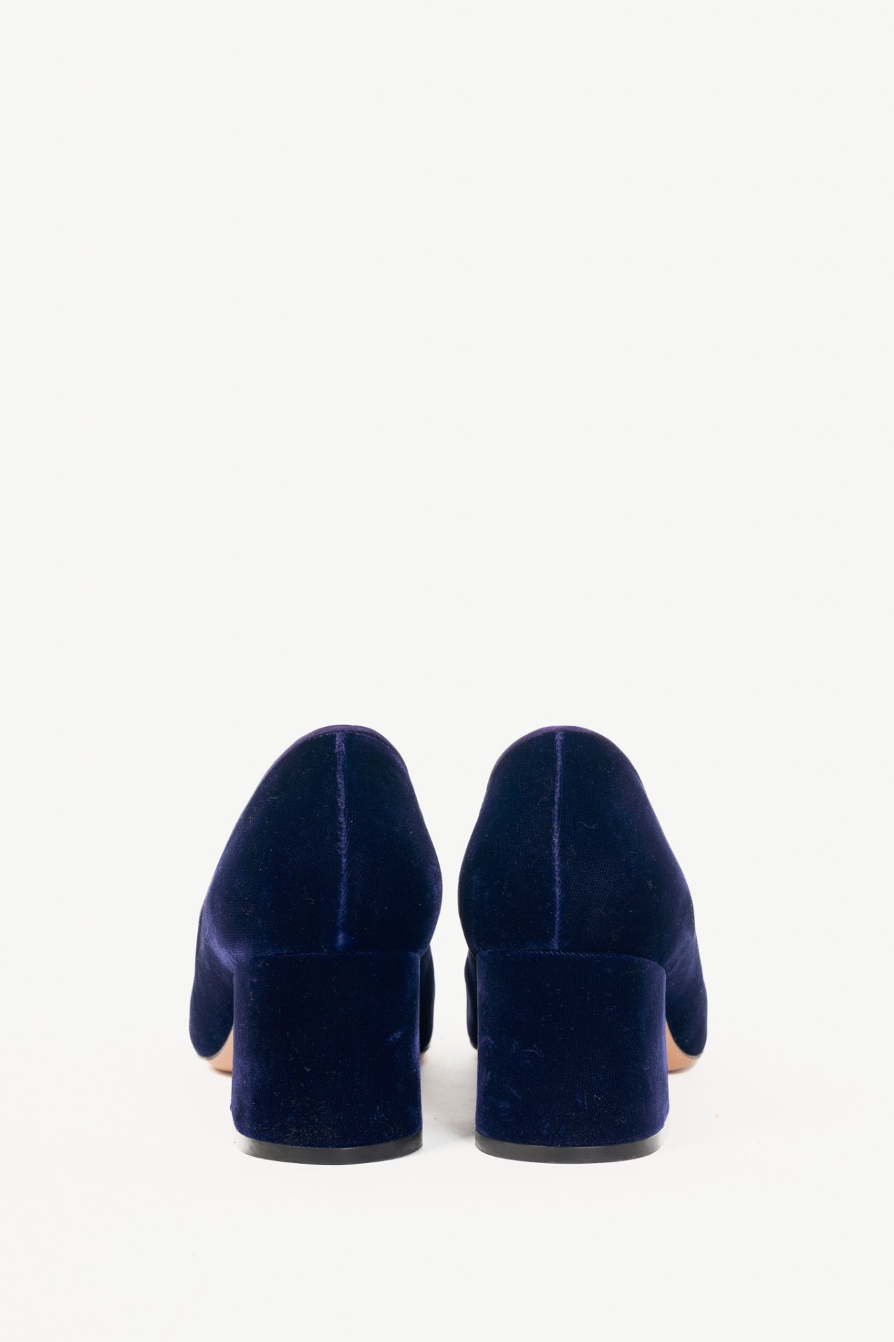 Gianvito Rossi Marcel Purple Velvet Loafer Pumps