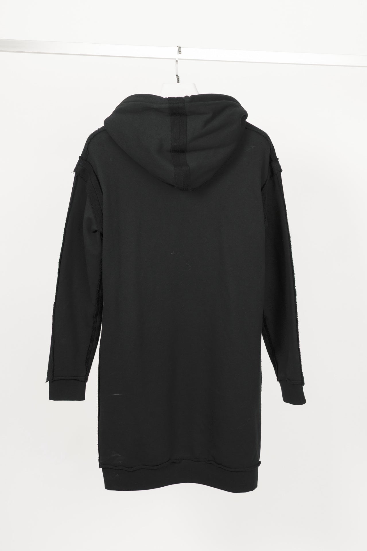 Moschino SS21 Black Oversized Teddy Bear Hoodie Dress
