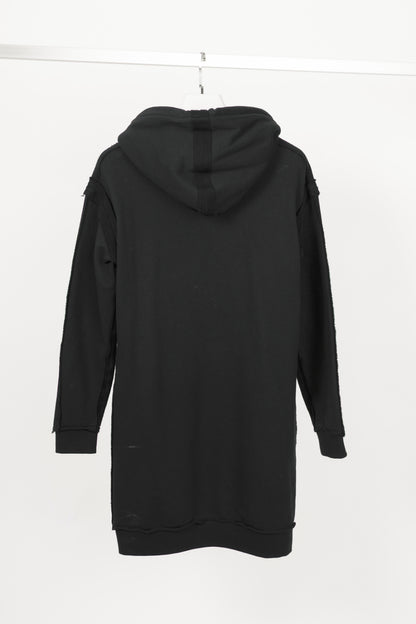 Moschino SS21 Black Oversized Teddy Bear Hoodie Dress
