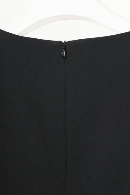 Boutique Moschino Black Wool-Crepe Crystal-Embellished Sheath Dress