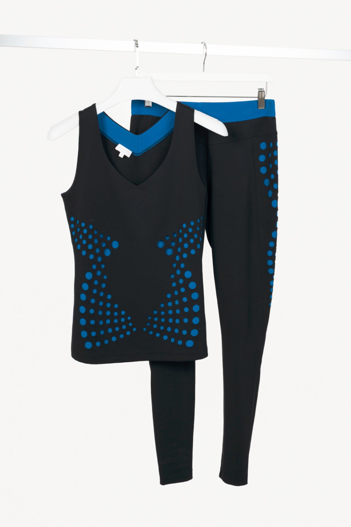 Escada Sport Ecirca & Ecircola Black Perforated Activewear Set