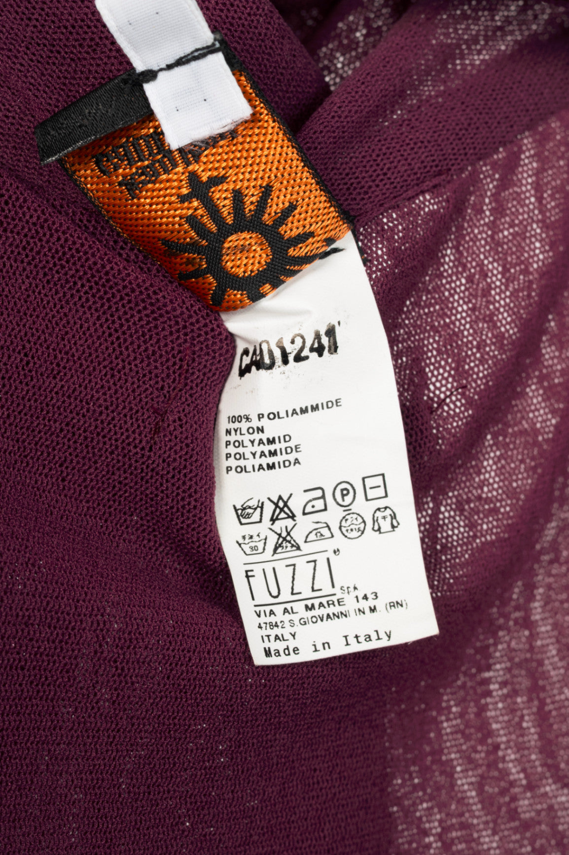 Jean Paul Gaultier Soleil Purple Mesh Scarf-Collar Maxi Dress