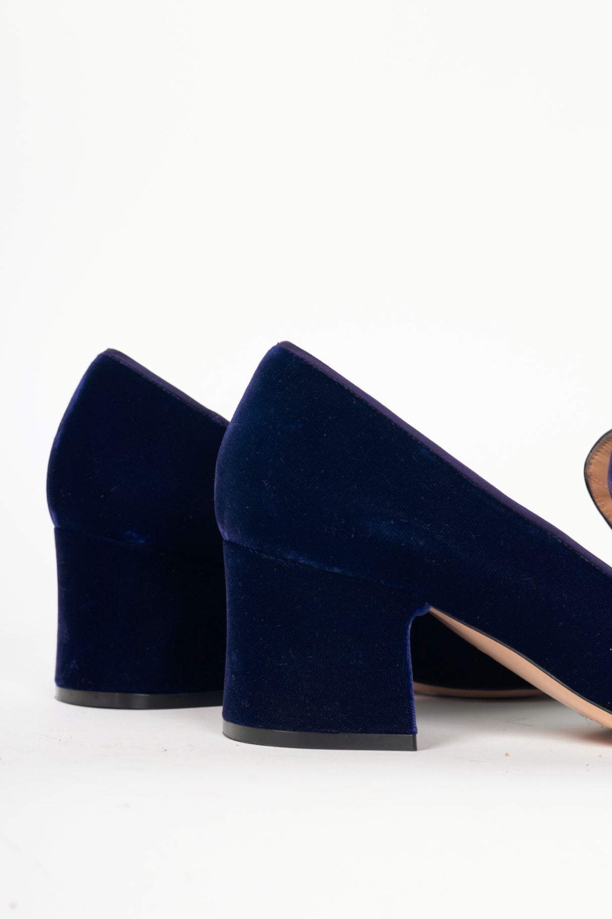 Gianvito Rossi Marcel Purple Velvet Loafer Pumps