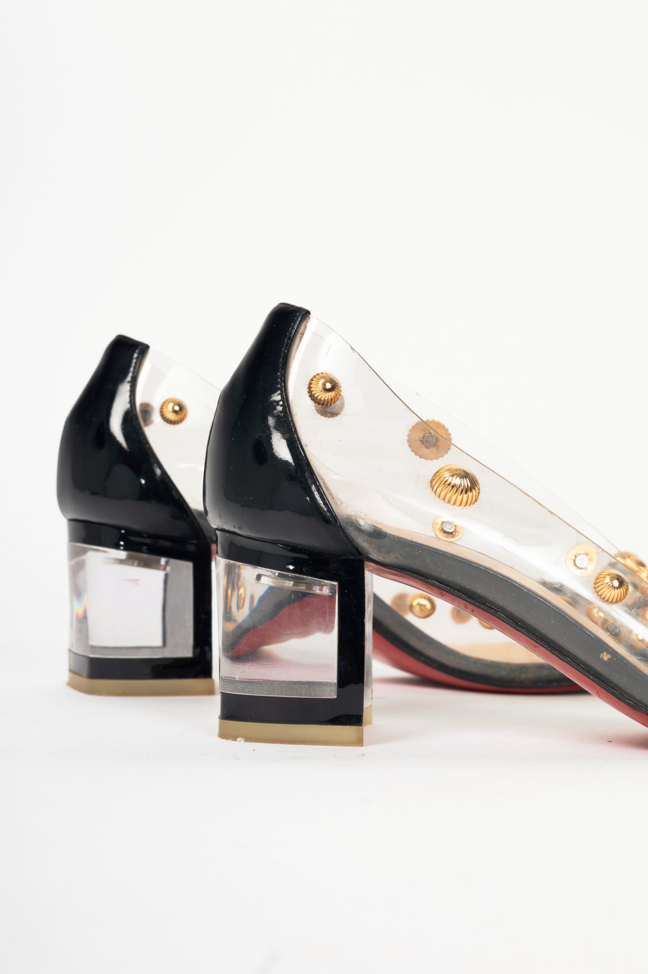 Christian Louboutin Clear PVC Studded Pumps