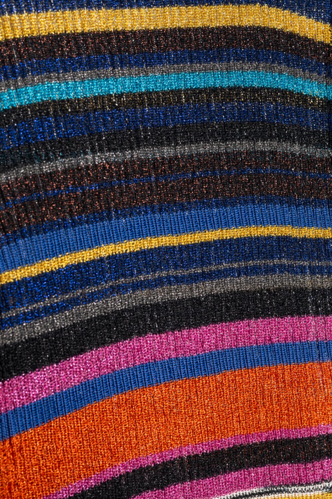 Missoni Blue-Multi Striped Lame-Knit Duster